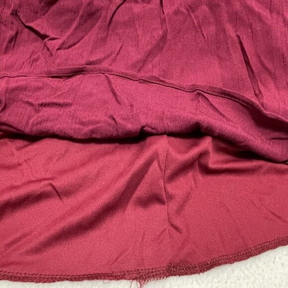 Francesca Blue Rain Sheath Straight Dress Size S Red Burgundy Laced Long Sleeve - Picture 8 of 11